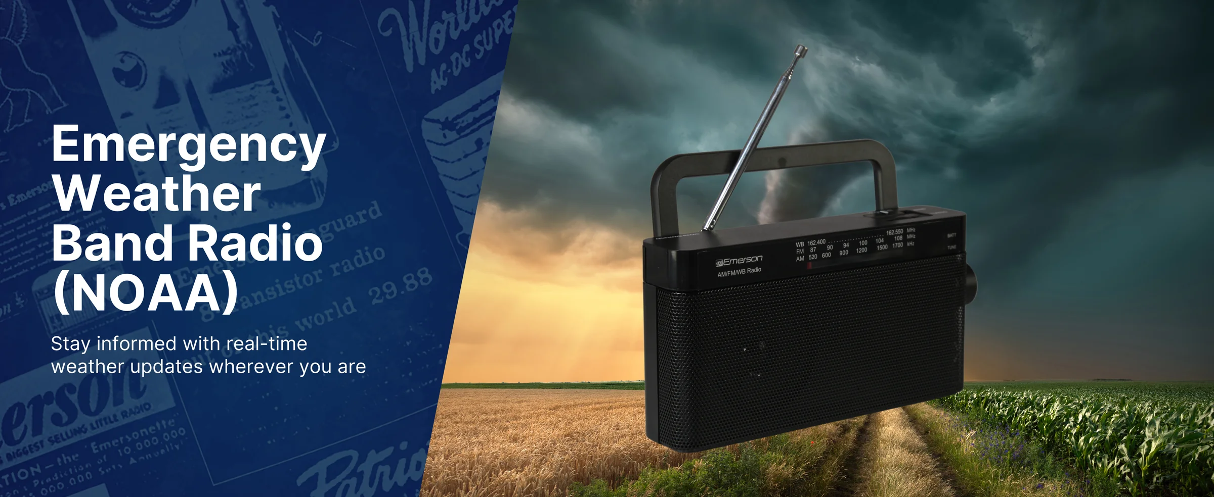 Emerson ER-7004 AM/FM/WB Radio