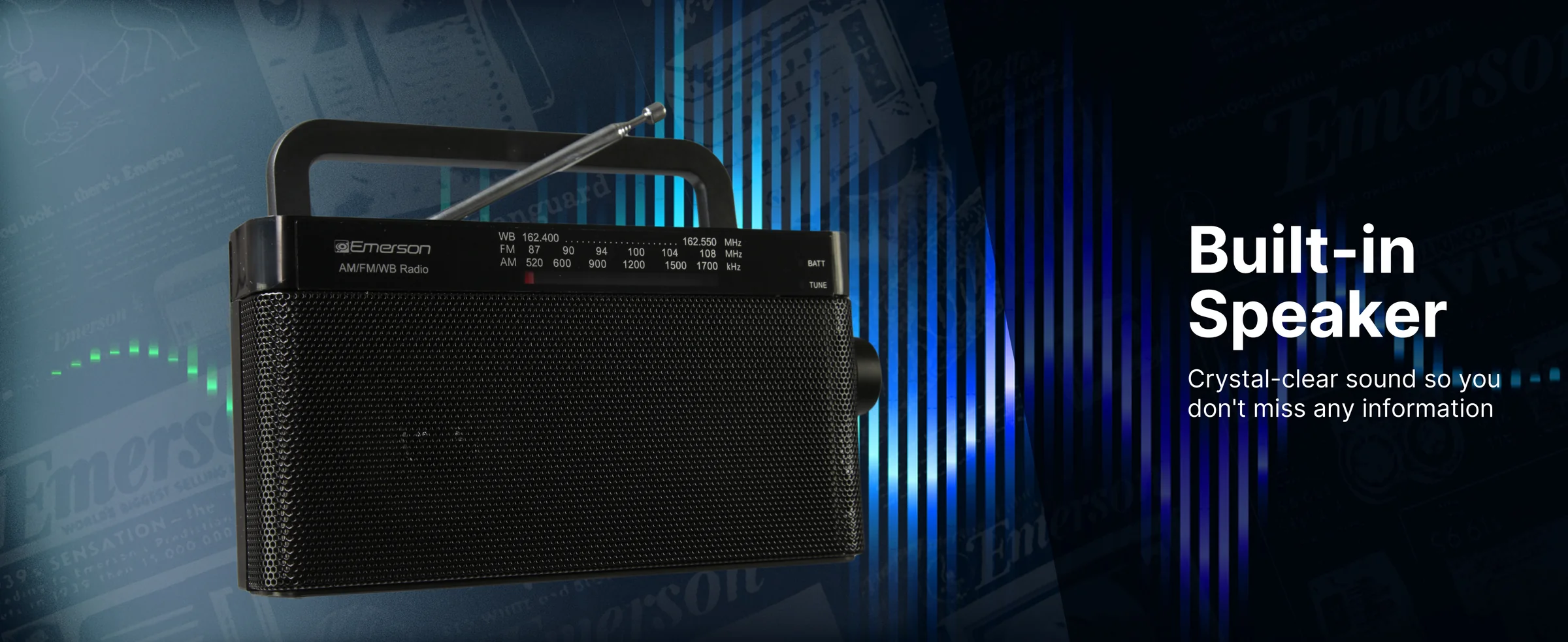 Emerson ER-7004 AM/FM/WB Radio