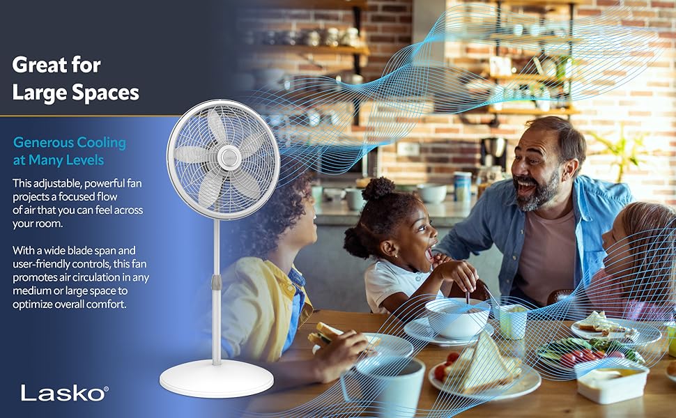 Lasko Elegance and Performance Pedestal Stand Fan