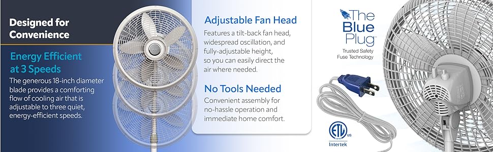 Lasko Elegance and Performance Pedestal Stand Fan