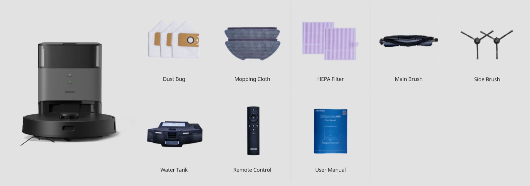 AIRROBO T20+ 2 in 1 Robot Vacuum and Mop with Self Emptying