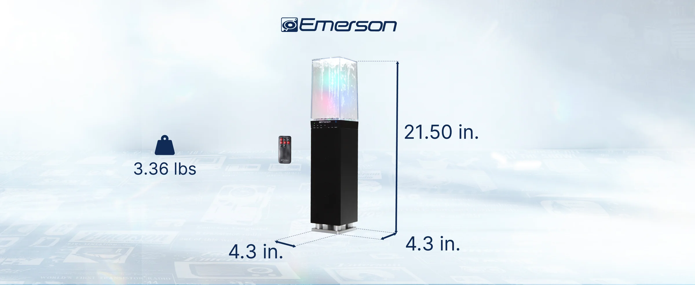 Emerson EHS-2001 Dancing Water Light Tower Speaker System