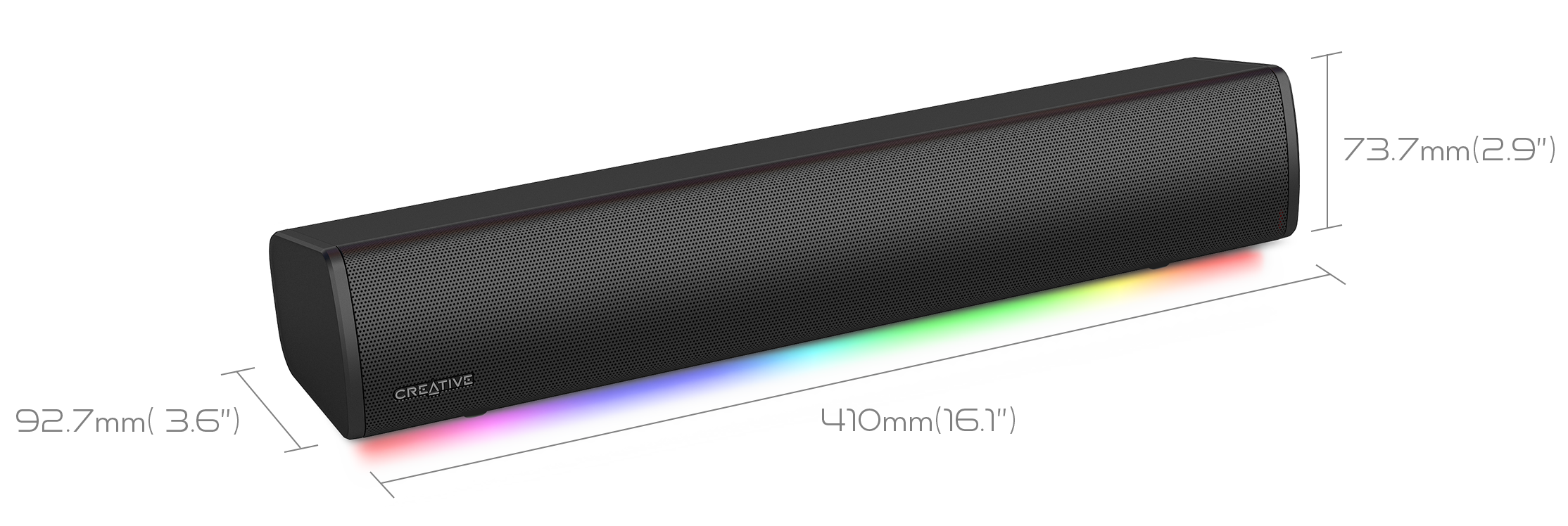 Creative SoundBlaster GS3 Compact RGB Gaming Soundbar with SuperWide Technology