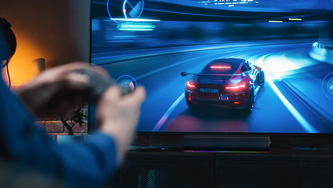 Creative SoundBlaster GS3 Compact RGB Gaming Soundbar with SuperWide Technology