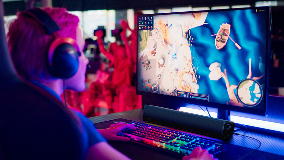 Creative SoundBlaster GS3 Compact RGB Gaming Soundbar with SuperWide Technology