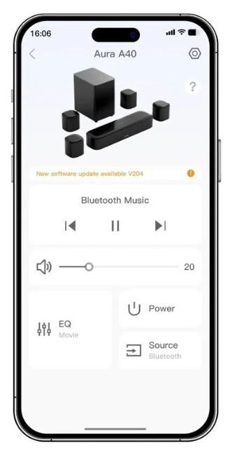Ultimea Aura A40 7.1CH Virtual Surround Sound Bluetooth Sound Bar with App Control
