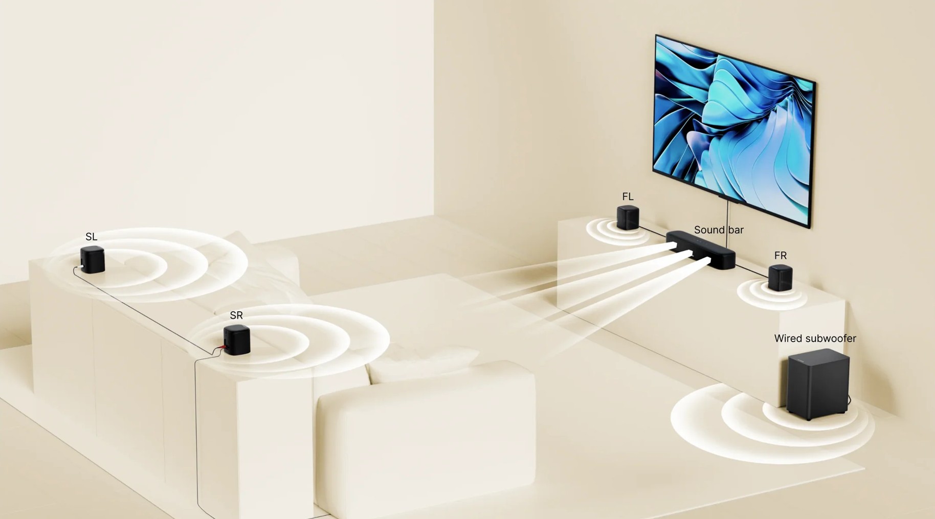 Ultimea Aura A40 7.1CH Virtual Surround Sound Bluetooth Sound Bar with App Control