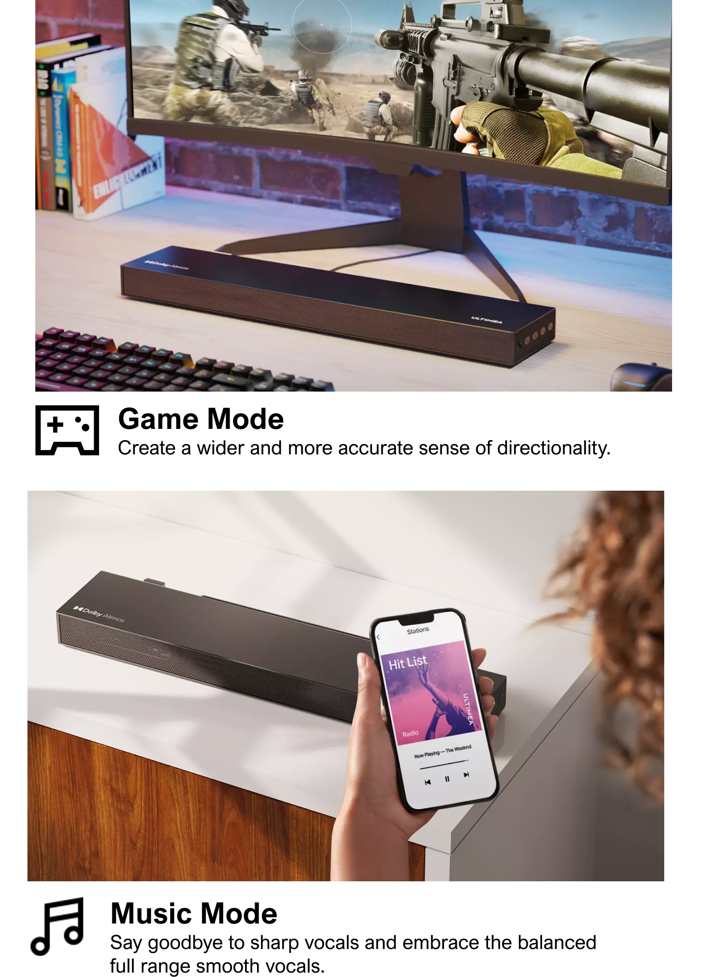 Ultimea Nova S50 2.1CH Dolby Atmos Bluetooth Sound Bar Speaker