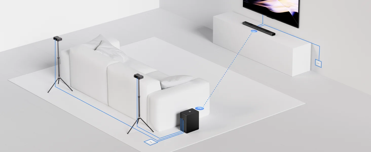 Ultimea Nova S80 5.1.2CH True Dolby Atmos Bluetooth Sound Bar Speaker System
