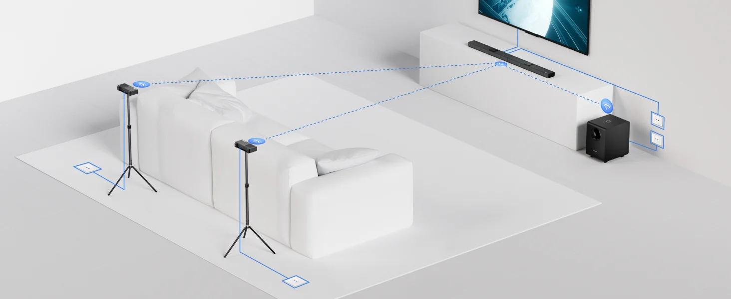 Ultimea Nova S90 7.1.4CH Dolby Atmos Bluetooth Sound Bar Speaker System
