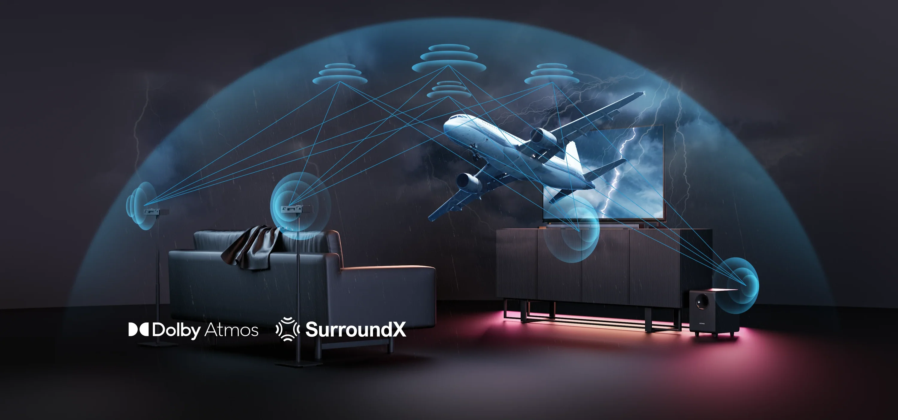 Ultimea Nova S90 7.1.4CH Dolby Atmos Bluetooth Sound Bar Speaker System