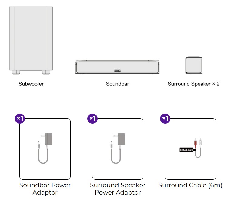 Ultimea Aura A30 5.1CH Virtual Surround Sound Bluetooth Sound Bar Speaker