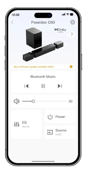 Ultimea Poseidon D60 5.1CH Bluetooth Sound Bar Speaker System with APP Control