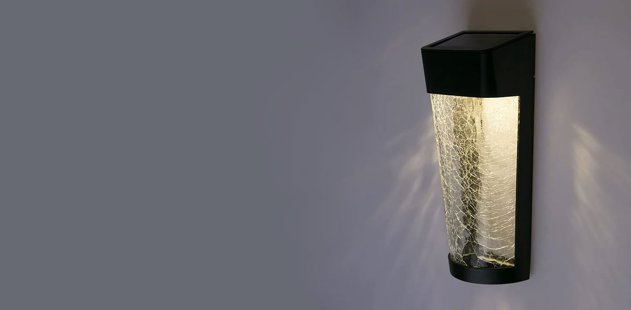 Decorative Crackle Glass Shade LED Outdoor Wall Mounted Lights