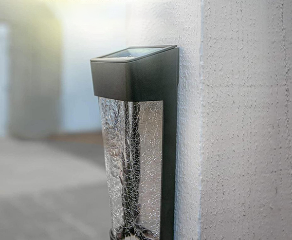 Decorative Crackle Glass Shade LED Outdoor Wall Mounted Lights