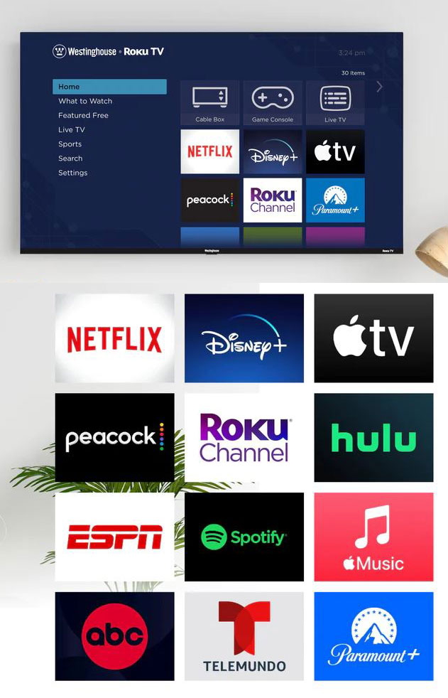 Westinghouse Edgeless QX Series QLED 4K ROKU TV