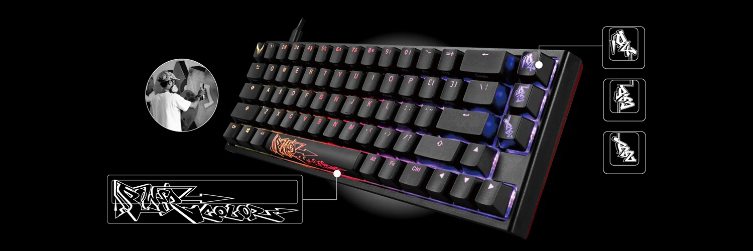 PowerColor USB-C x Ducky One 2 SF RGB Mechanical Keyboard