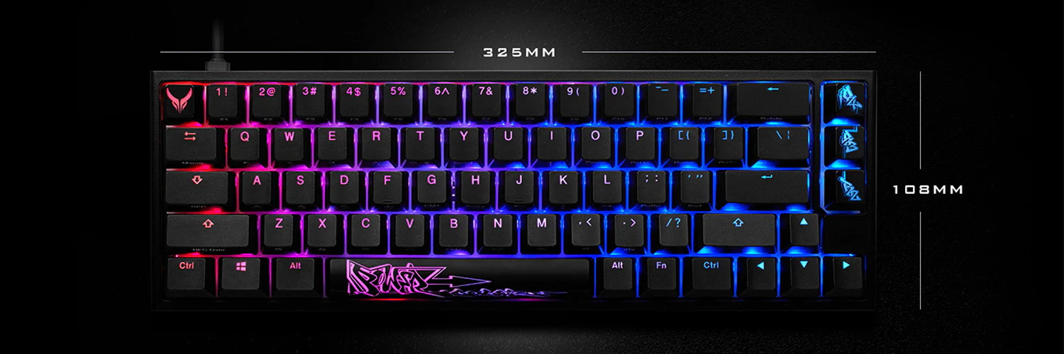 PowerColor USB-C x Ducky One 2 SF RGB Mechanical Keyboard