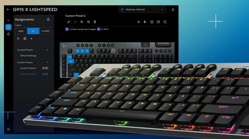 Logitech G915 X LIGHTSPEED Tactile Wireless Full-Size Gaming Keyboard