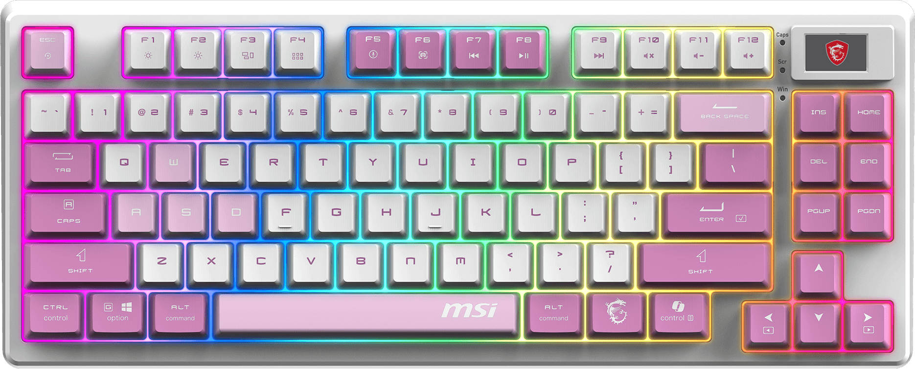 MSI Forge GK600 TKL Wireless VIOLET Gaming Keyboard