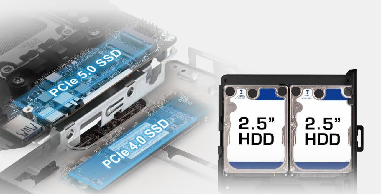 ASRock DESKMINI X600/ USB4 Black Barebone System