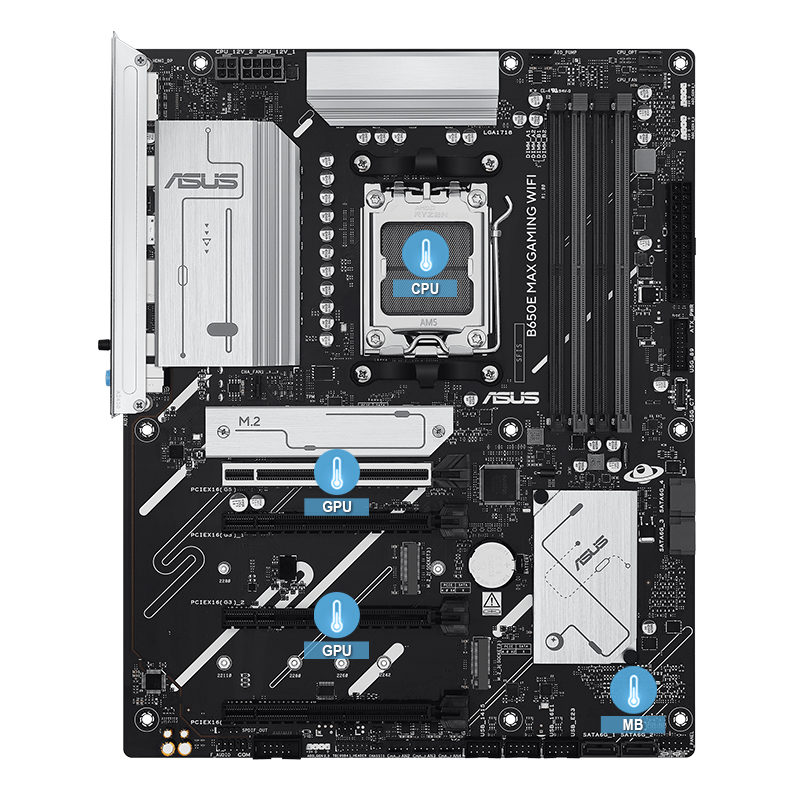 ASUS B650E MAX GAMING WIFI AMD B650 ATX motherboard