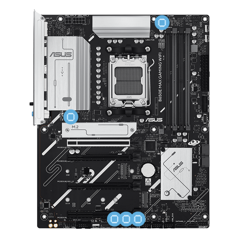 ASUS B650E MAX GAMING WIFI AMD B650 ATX motherboard