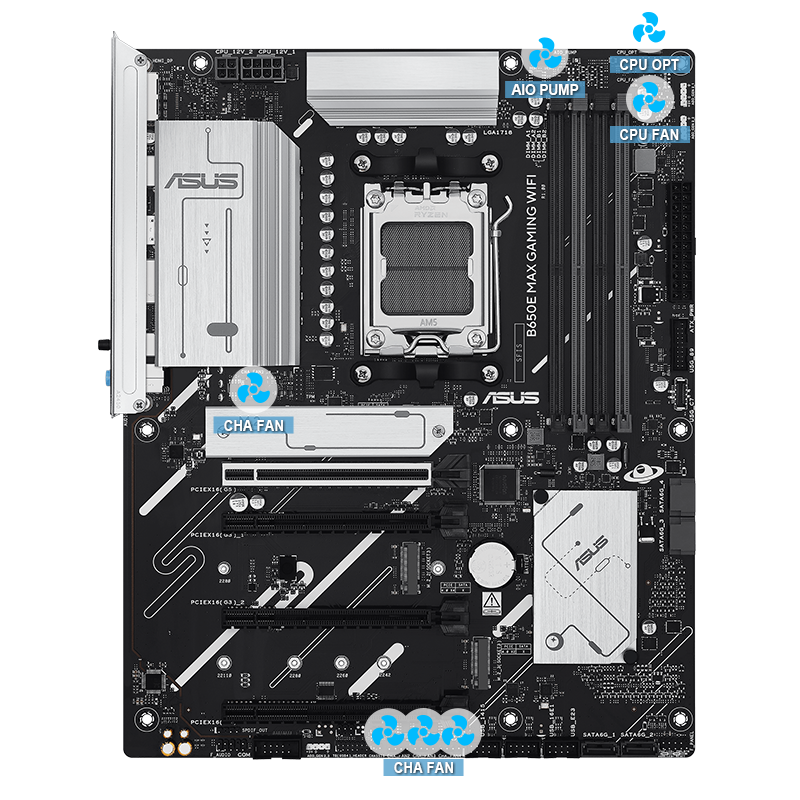 ASUS B650E MAX GAMING WIFI AMD B650 ATX motherboard