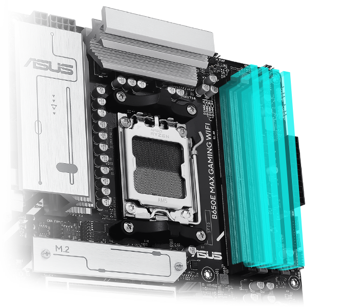 ASUS B650E MAX GAMING WIFI AMD B650 ATX motherboard