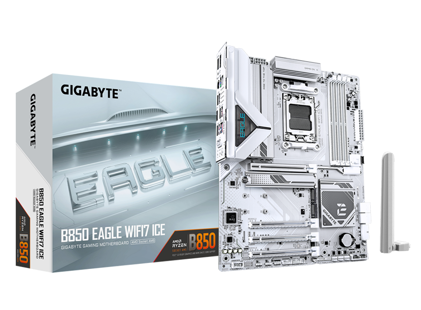 GIGABYTE B850 EAGLE WIFI7 ICE AMD AM5 LGA 1718 Motherboard