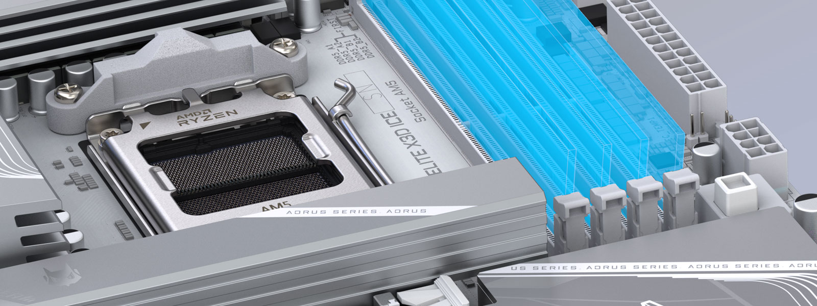 GIGABYTE X870E AORUS ELITE X3D ICE AM5 AMD X870E ATX Motherboard