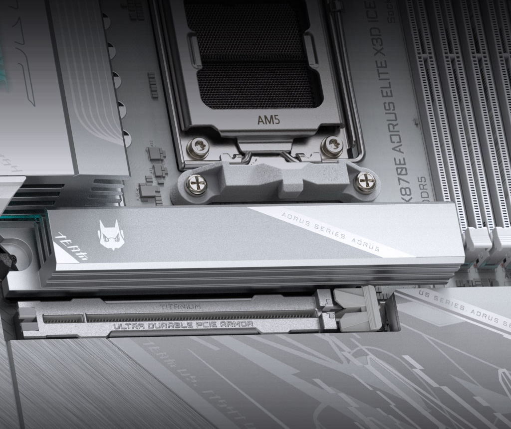 GIGABYTE X870E AORUS ELITE X3D ICE AM5 AMD X870E ATX Motherboard