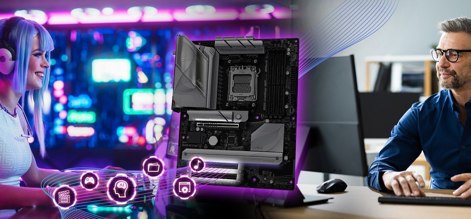 ASRock B850 LiveMixer WiFi Motherboard