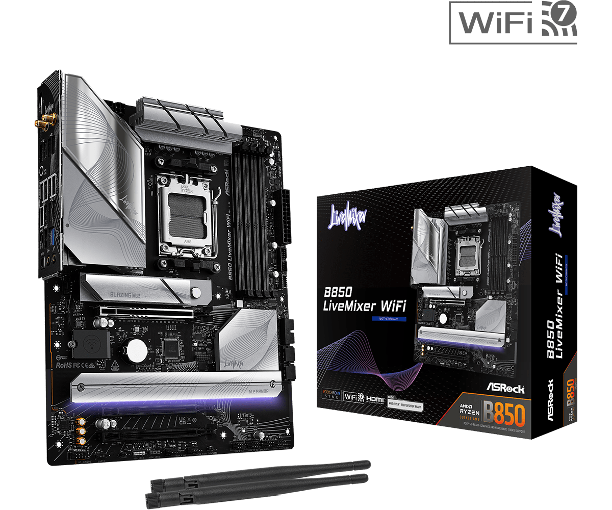 ASRock B850 LiveMixer WiFi Motherboard