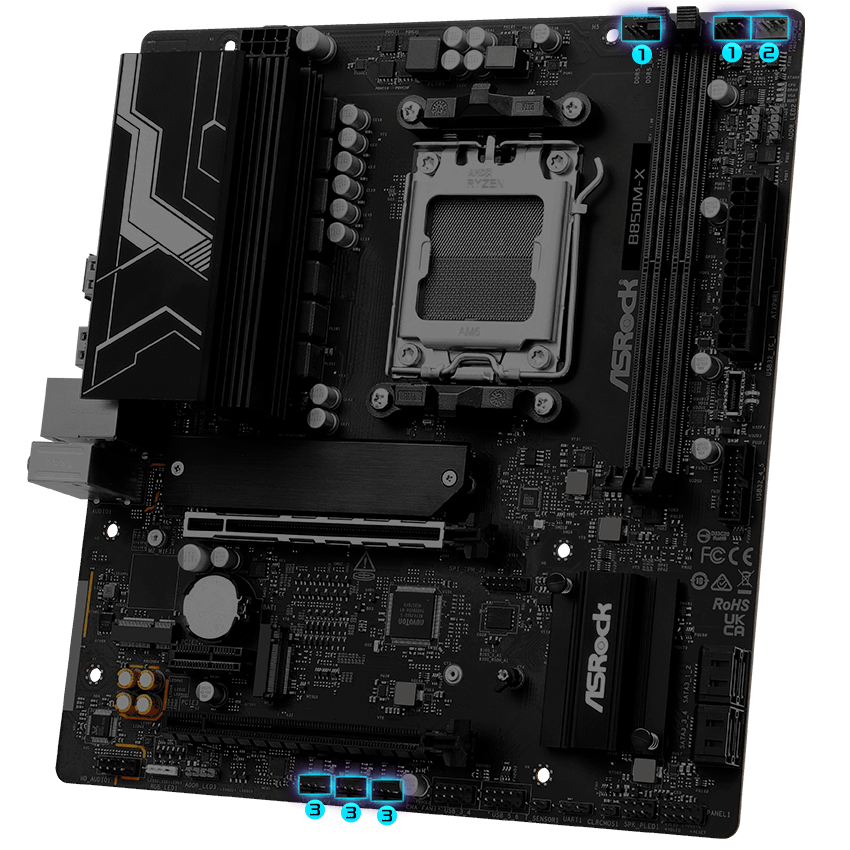 ASRock B850M-X Motherboard