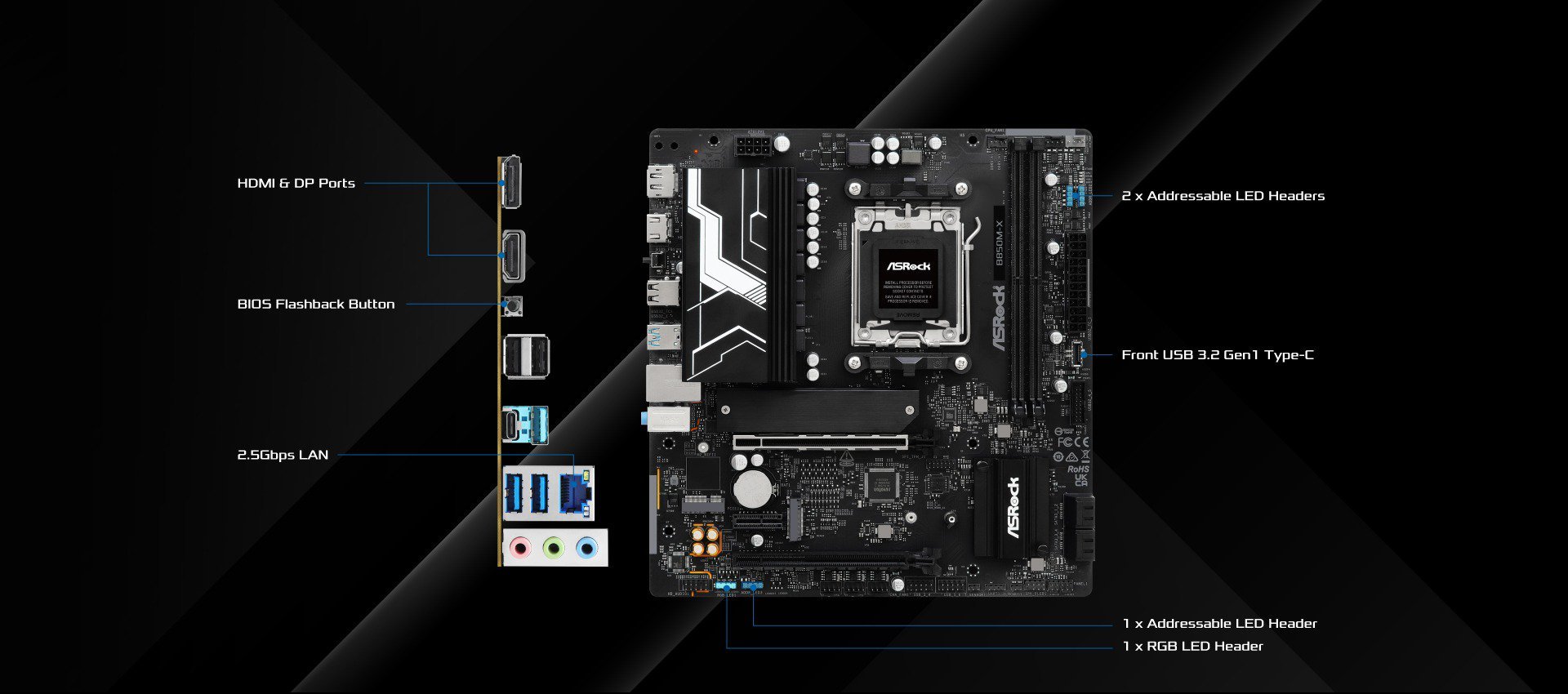 ASRock B850M-X Motherboard