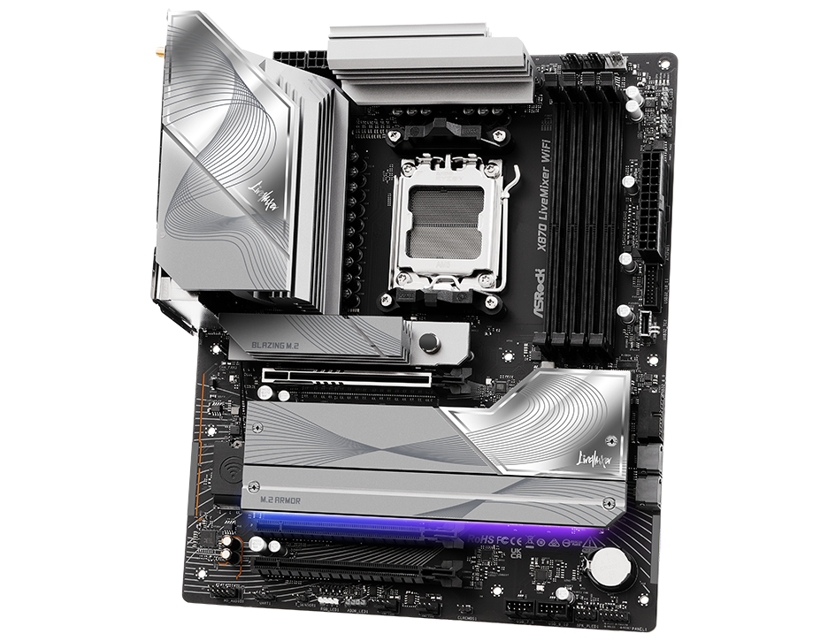 ASRock X870 LiveMixer WiFi AM5 AMD X870 ATX Motherboard