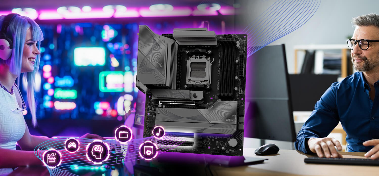 ASRock X870 LiveMixer WiFi AM5 AMD X870 ATX Motherboard