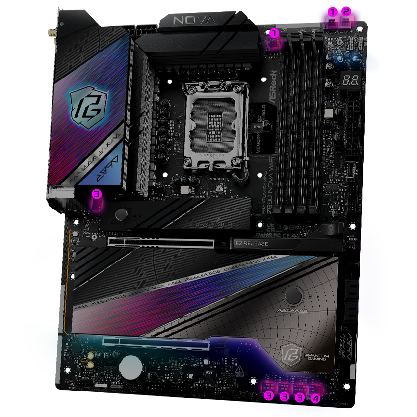 ASRock Phantom Gaming Z890 Nova WiFi Motherboard