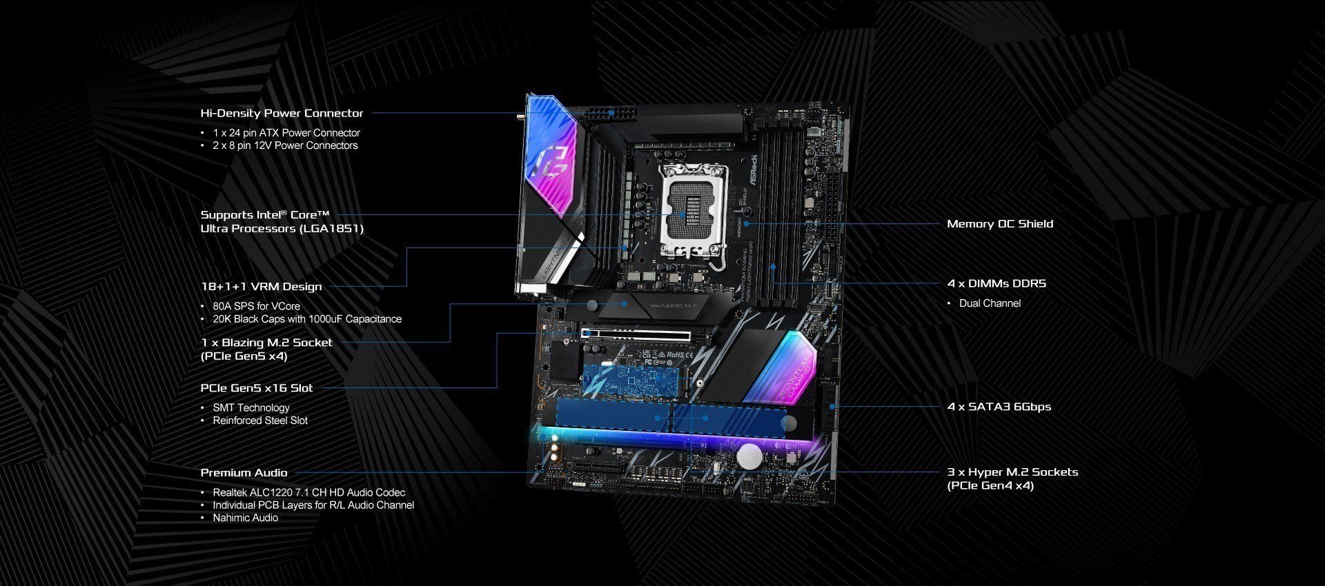 ASRock Phantom Gaming Z890 Lightning WiFi Motherboard