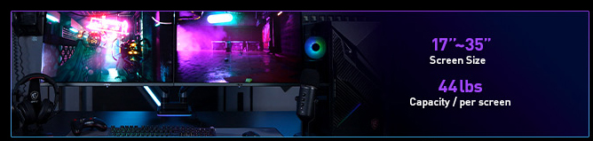 MSI MPG MT201DR V2 Premium RGB Dual Monitor Stand Arms