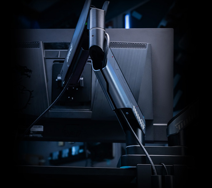 MSI MPG MT201DR V2 Premium RGB Dual Monitor Stand Arms