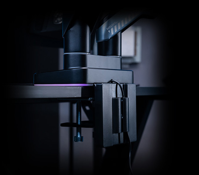 MSI MPG MT201DR V2 Premium RGB Dual Monitor Stand Arms