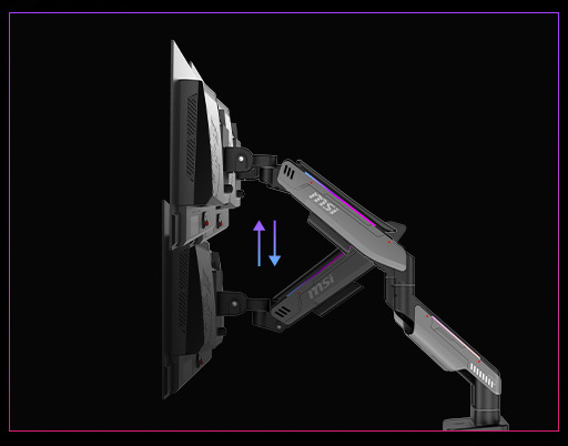 MSI MPG MT201R V2 Premium RGB Single Monitor Stand Arm