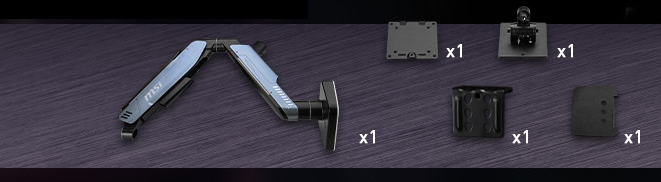 MSI MPG MT201R V2 Premium RGB Single Monitor Stand Arm