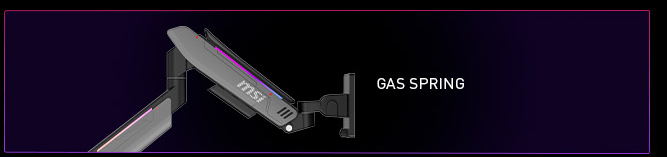 MSI MPG MT201R V2 Premium RGB Single Monitor Stand Arm