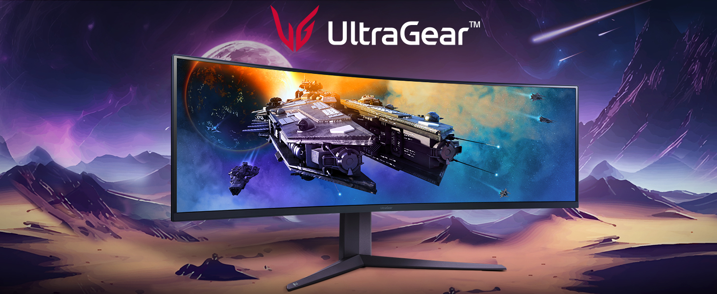 LG 45GR65DC-B Ultragear Curved Gaming Monitor