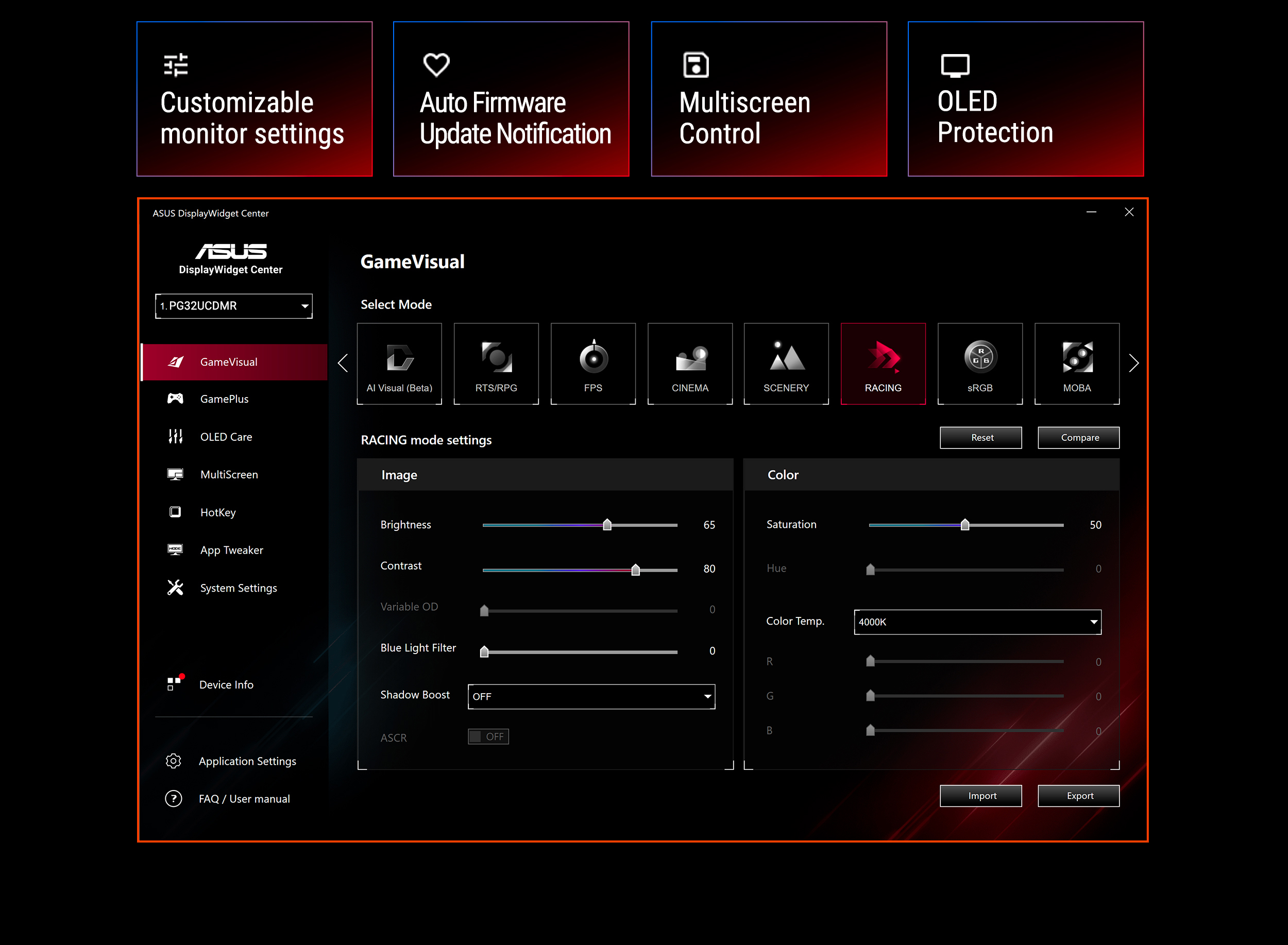 ASUS ROG Swift OLED PG32UCDMR Gaming Monitor