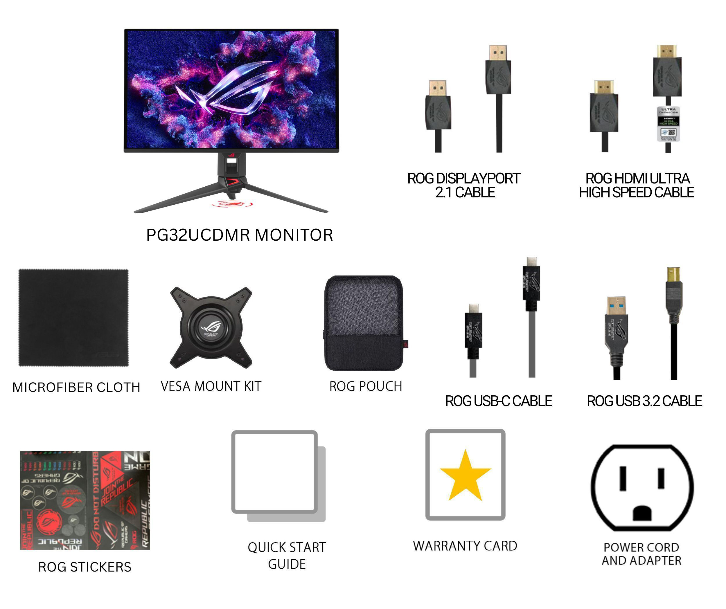 ASUS ROG Swift OLED PG32UCDMR Gaming Monitor