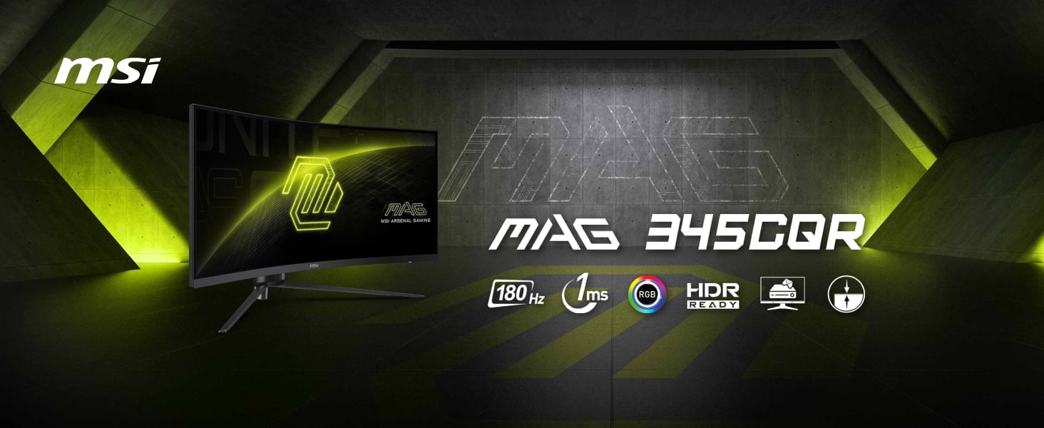 MSI MAG345CQR Curved Gaming Monitor